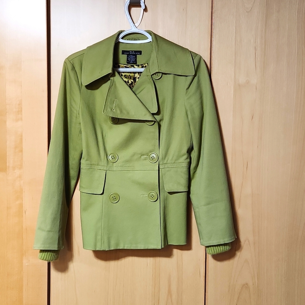 Green Bomber type Coat